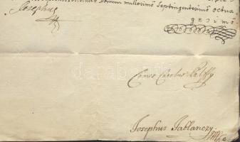 1780 Levél II József császár eredeti aláírásával / Letter with autograph signature of Emperor Joseph...