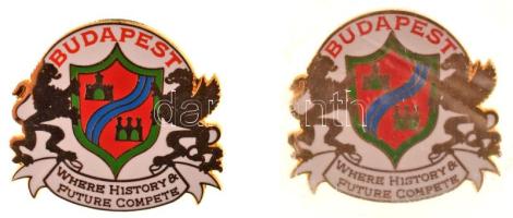 4db-os vegyes Budapest témájú jelvény, közte 1949. "100 éves Lánchíd" zománcozott bronz je...