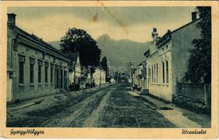 1943 Gyergyótölgyes, Tölgyes, Tulghes, Tulghies; utca részlet / street view (Rb)