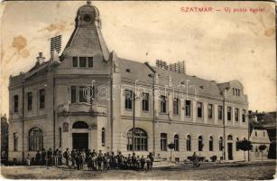 1910 Szatmárnémeti, Satu Mare; Új posta és távirda épülete, Postatakarékpénztár, zene iskola / new post and telegraph office, savings bank, music school (fl)