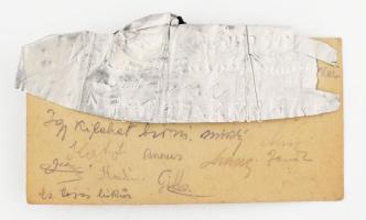 1947 Újévi üdvözlőkártya fém pezsgős kupak borítással