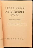Szabó Dezső: Az elsodort falu I-III. köt. A borító Byssz Róbert (1893-1961) munkája. Bp.,é.n. Genius...