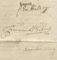 1792 Hivatalos levél a budai helytartó tanácstól Gróf Haller József eredeti aláírásával / Official c...