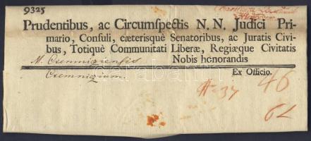 1793 Hivatalos levél a budai helytartó tanácstól Gróf Haller József eredeti aláírásával / Official cover from the Governing Council in Buda with autograph signature of Count József Haller