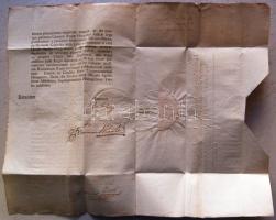 1793 Hivatalos levél a budai helytartó tanácstól Gróf Haller József eredeti aláírásával / Official c...