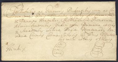 1714 Cito cito citissime levél Visnyéről Körmöczbányára / Cover with full content from Visnye to Körmöczbánya