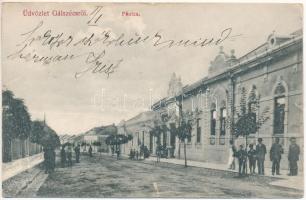 1914 Gálszécs, Secovce; Fő utca. Birnbaum Lázár kiadása / main street (szakadások / tears)