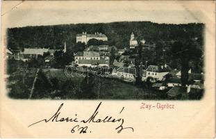 1900 Zayugróc, Ugrócváralja, Uhrovec; látkép. Gansel Lipót kiadása / general view (EB)