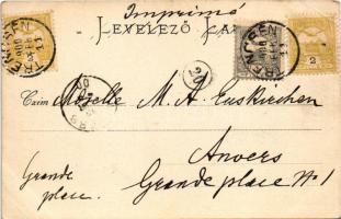 1900 Zayugróc, Ugrócváralja, Uhrovec; látkép. Gansel Lipót kiadása / general view (EB)