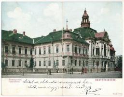 1903 Nagybecskerek, Zrenjanin, Veliki Beckerek; Vármegyeháza. 2-lapos kinyitható panorámalap / Comitathaus / county hall - 2-tiled folding panoramacard