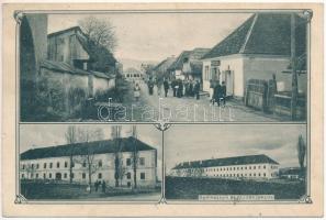 1908 Csíksomlyó, Sumuleu Ciuc; Gimnázium és tanítóképezde, Fő út, Kazátsai Béla üzlete. Szabó Jenő fényképész kiadása / school and teacher training institute, shop, main street. Art Nouveau (kis szakadás / small tear)