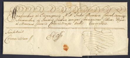 1772 Hivatalos levél Pozsonyból Albert herceg, Magyarország helytartójának aláírásával / Official cover from Pozsony with autograph signature of Prince Albert, governor of Hungary