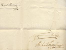 1772 Hivatalos levél Pozsonyból Albert herceg, Magyarország helytartójának aláírásával / Official co...