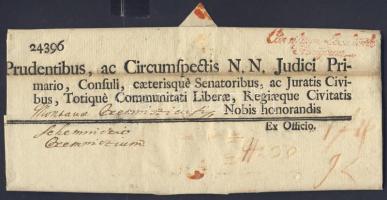 1792 Hivatalos levél a budai helytartó tanácstól Lipót nádor eredeti aláírásával / Official cover from the Governing Council in Buda with autograph signature of Leopold, palatin of Hungary