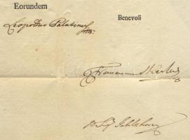 1792 Hivatalos levél a budai helytartó tanácstól Lipót nádor eredeti aláírásával / Official cover fr...