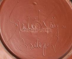 Szabó Kinga: Dísztányér őzgidával. Jelzett, kis kopással, d: 35,5 cm KIZÁRÓLAG SZEMÉLYES ÁTVÉTEL, NE...