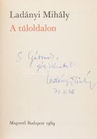 Ladányi Mihály: A túloldalon. DEDIKÁLT! Bp., 1969, Magvető. Kiadói egészvászon-kötés, kiadói papír v...