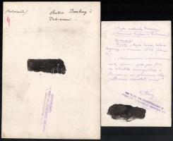 cca 1920-1930 Debreceni Ruyter emlékoszlop, Bocskay-szobor, 2 db hátoldalon feliratozott, retusált f...