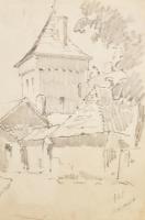 Olvashatatlan jelzéssel és jelzés nélkül, többféle alkotó, össz. 9 db mű: Utcarészletek emberekkel, ...