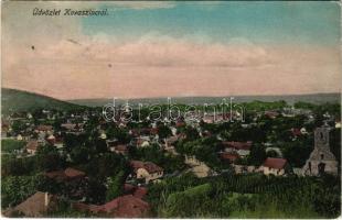 1908 Kovászi, Kovaszinc, Covasint; Csonka torony. Wittenberger Mór kiadása / church tower ruin