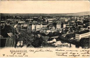 1903 Kolozsvár, Cluj; (hiányos panorámalap / incomplete panoramacard)