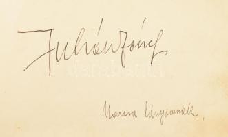 cca 1930 Aláírás-gyűjtemény: színészek, írók, énekesek, összesen közel 80 aláírás, mind Juhász Józse...