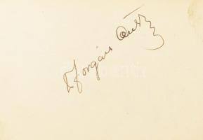 cca 1930 Aláírás-gyűjtemény: színészek, írók, énekesek, összesen közel 80 aláírás, mind Juhász Józse...