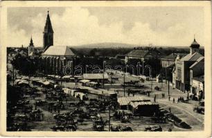 1939 Nagyszőlős, Nagyszőllős, Vynohradiv (Vinohragyiv), Sevljus, Sevlus; Tydenní trh / Fő tér, piac / main square, market (fa)