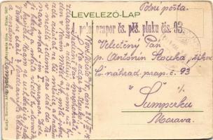 1919 Vágújhely, Waag-Neustadt, Nové Mesto nad Váhom; Horn Ede utca és emléktábla. Horovitz Adolf kia...