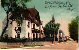 1911 Pöstyén, Pistyan, Piestany; Király sor, villa. Laufer Nándor kiadása / Königszeile / street view, villa (EB)