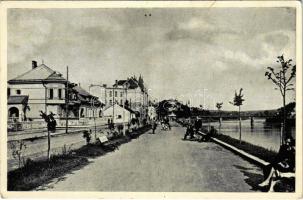 1936 Ungvár, Uzshorod, Uzhorod; Pohled s Galaga / Galagó folyópart / riverside