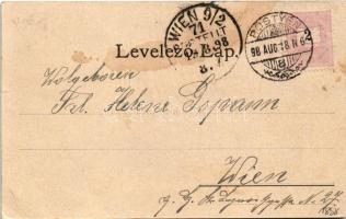 1898 (Vorläufer) Pöstyén, Pistyan, Piestany; Löger nyaraló / villa (kis szakadás / small tear)