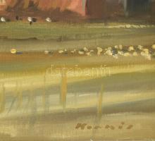 Kornis György (1927-2011): Napsütötte táj. Olaj, vászon, jelzett. Hátoldalán Képcsarnok Vállalat cím...