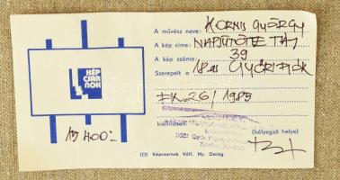 Kornis György (1927-2011): Napsütötte táj. Olaj, vászon, jelzett. Hátoldalán Képcsarnok Vállalat cím...