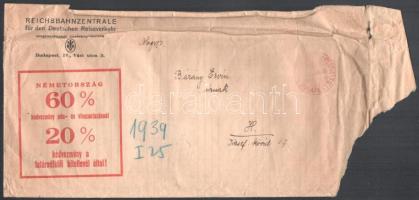 cca 1930-1940 Német utazási prospektus + boríték