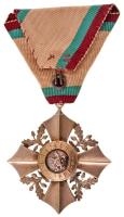 Bulgária (1891- ) "Bolgár Polgári Érdemrend VI. fokozat - Ezüst kereszt" ezüstözött bronz ...
