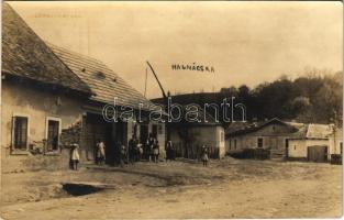 Ajnácskő, Hajnácska, Hajnácka (Gömör); utca, Jenő Fischer üzlete / street, shop. photo