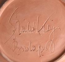 Szabó Kinga: Dísztányér madárral. Jelzett, kis kopással, d: 30,5 cm KIZÁRÓLAG SZEMÉLYES ÁTVÉTEL, NEM...