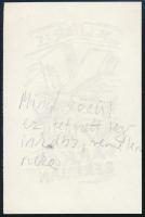 Andruskó Károly (1915-2008): Ex libris Farkas Bertalan. Linómetszet, papír, jelzett a metszeten. Hát...