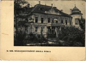 1942 Bárca, Barca; M. kir. háziasszonyképző iskola (Gróf Zichy kastély) / housewife school (castle) (kis szakadás / small tear)