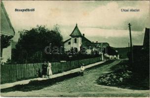 1910 Stubnyafürdő, Túróchévíz, Stubnianske Teplice, Turcianske Teplice; utca részlet / street view