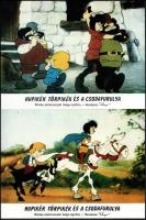 3 db filmekből készült promóciós kép: Alain Delon + Virna Lisi, Hupikék törpikék és a csodafurulya, ...