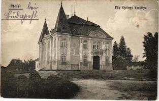 1915 Pécel, Péczel; Fáy György kastélya. Schwarz fényképész (Rb)