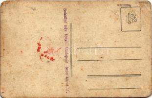 Első világháborús osztrák-magyar katonák álcázott ágyúval / WWI K.u.k. military, soldiers with camou...