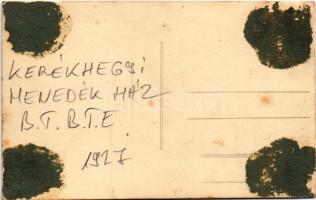 1927 Szekszárd, Kerékhegyi menedékház. photo (ragasztónyom / glue marks)