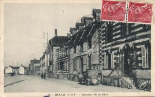 Messac around the railway station with automobile