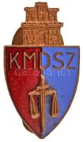 ~1941-1944. &quot;KMDSZ (Kolozsvári Magyar Diákszövetség) - Jogi kar&quot; zománcozott bronz gomblyukjelvény (26x15mm) T:AU