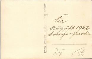 Csíz, Csízfürdő, Kúpele Cíz; kártyázás a kertben, családi fotó / playing card games in the garden, f...