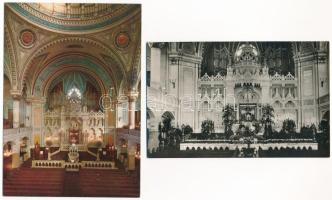 15 db MODERN magyar judaika képeslap zsinagógákkal / 15 modern Hungarian Judaica postcards with syna...