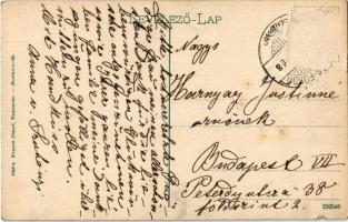 Buziásfürdő, Baile Buzias; Római katolikus templom, Nagyszálloda. Francz József kiadása / church and...